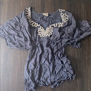 Gray Embellished Cover Up XS